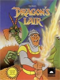 Box cover for Dragon's Lair on the Commodore Amiga.