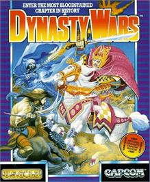 Box cover for Dynasty Wars on the Commodore Amiga.