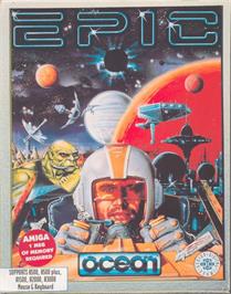 Box cover for Epic on the Commodore Amiga.