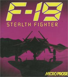 Box cover for F-19 Stealth Fighter on the Commodore Amiga.