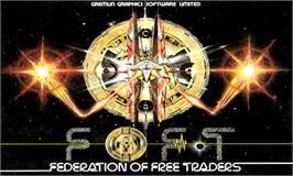 Box cover for Federation of Free Traders on the Commodore Amiga.