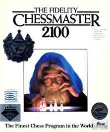 Box cover for Fidelity Chessmaster 2100 on the Commodore Amiga.