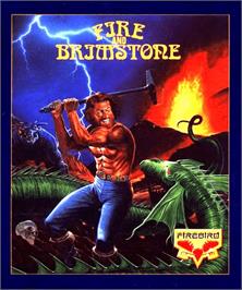 Box cover for Fire and Brimstone on the Commodore Amiga.