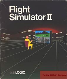 Box cover for Flight Simulator 2 on the Commodore Amiga.
