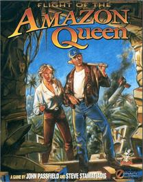 Box cover for Flight of the Amazon Queen on the Commodore Amiga.