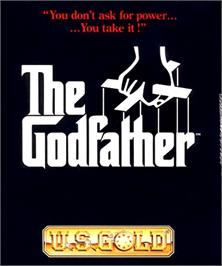 Box cover for Godfather: The Action Game on the Commodore Amiga.