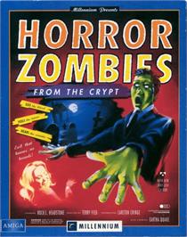 Box cover for Horror Zombies from the Crypt on the Commodore Amiga.