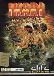 Box cover for Ikari Warriors on the Commodore Amiga.