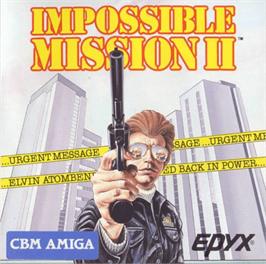 Box cover for Impossible Mission 2 on the Commodore Amiga.
