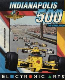 Box cover for Indianapolis 500: The Simulation on the Commodore Amiga.