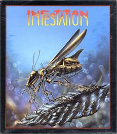 Box cover for Infestation on the Commodore Amiga.