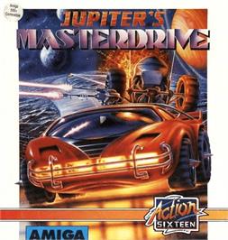 Box cover for Jupiter's Masterdrive on the Commodore Amiga.