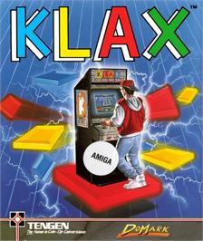 Box cover for Klax on the Commodore Amiga.