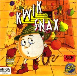 Box cover for Kwik Snax on the Commodore Amiga.