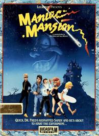Box cover for Maniac Mansion on the Commodore Amiga.