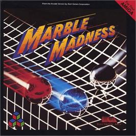 Box cover for Marble Madness on the Commodore Amiga.