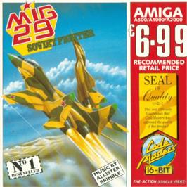 Box cover for Mig-29 Soviet Fighter on the Commodore Amiga.