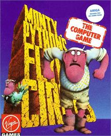 Box cover for Monty Python's Flying Circus on the Commodore Amiga.