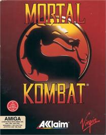 Box cover for Mortal Kombat on the Commodore Amiga.