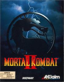 Box cover for Mortal Kombat II on the Commodore Amiga.