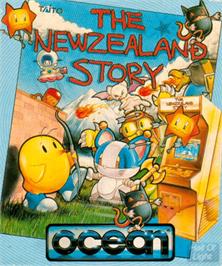 Box cover for New Zealand Story on the Commodore Amiga.
