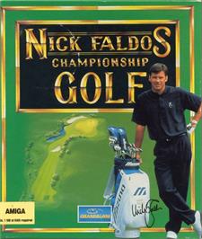 Box cover for Nick Faldo's Championship Golf on the Commodore Amiga.