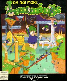 Box cover for Oh No More Lemmings on the Commodore Amiga.