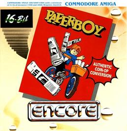 Box cover for Paperboy on the Commodore Amiga.