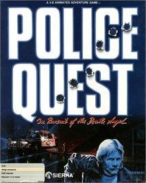 Box cover for Police Quest: In Pursuit of the Death Angel on the Commodore Amiga.