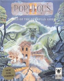 Box cover for Populous II: Trials of the Olympian Gods on the Commodore Amiga.