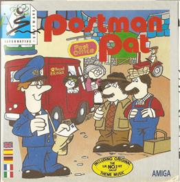 Box cover for Postman Pat on the Commodore Amiga.