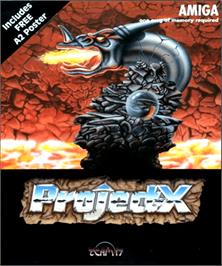 Box cover for Project-X on the Commodore Amiga.
