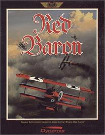 Box cover for Red Baron on the Commodore Amiga.