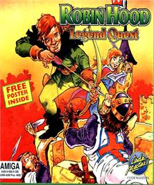 Box cover for Robin Hood: Legend Quest on the Commodore Amiga.