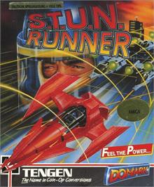 Box cover for S.T.U.N. Runner on the Commodore Amiga.