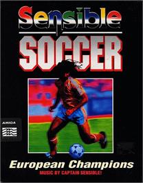 Box cover for Sensible Soccer: European Champions on the Commodore Amiga.