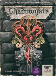 Box cover for Shadowgate on the Commodore Amiga.