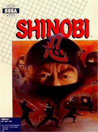 Box cover for Shinobi on the Commodore Amiga.