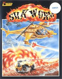 Box cover for Silk Worm on the Commodore Amiga.