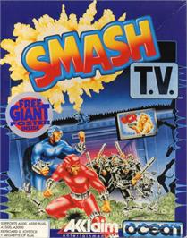 Box cover for Smash T.V. on the Commodore Amiga.