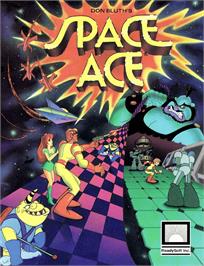 Box cover for Space Ace on the Commodore Amiga.