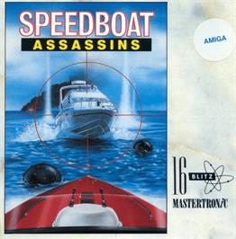 Box cover for Speedboat Assassins on the Commodore Amiga.