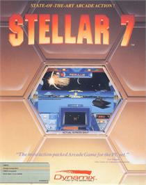 Box cover for Stellar 7 on the Commodore Amiga.