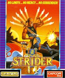 Box cover for Strider 2 on the Commodore Amiga.