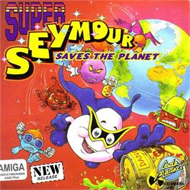 Box cover for Super Seymour Saves the Planet on the Commodore Amiga.