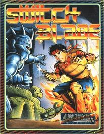 Box cover for Switchblade on the Commodore Amiga.