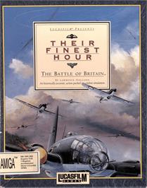 Box cover for Their Finest Hour: The Battle of Britain on the Commodore Amiga.