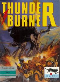 Box cover for Thunder Burner on the Commodore Amiga.