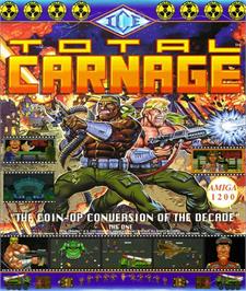 Box cover for Total Carnage on the Commodore Amiga.