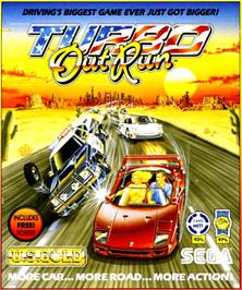 Box cover for Turbo Out Run on the Commodore Amiga.